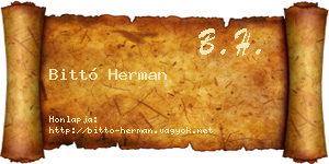 Bittó Herman névjegykártya